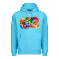 Ocean Blue Au-some mom Autism Premium Hoodie - FaDigitalArtStudio