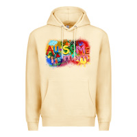 Pina Colada Au-some mom Autism Premium Hoodie - FaDigitalArtStudio