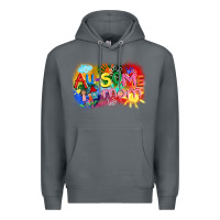 Rock Au-some mom Autism Premium Hoodie - FaDigitalArtStudio