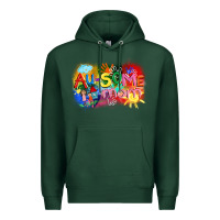 Sports Green Au-some mom Autism Premium Hoodie - FaDigitalArtStudio