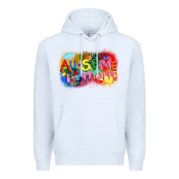 White Au-some mom Autism Premium Hoodie - FaDigitalArtStudio