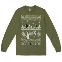 Army Green Merry Christmas Long Sleeve Tee - Bettercallsaul