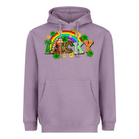 Lavender lucky gnome St. Patricks Day Heavyweight Hoodie - FaDigitalArtStudio