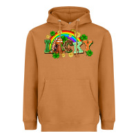 Meerkat lucky gnome St. Patricks Day Heavyweight Hoodie - FaDigitalArtStudio