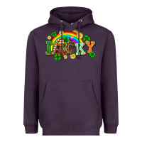 Plum lucky gnome St. Patricks Day Heavyweight Hoodie - FaDigitalArtStudio