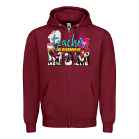 Burgundy Teacher Mom Mother's Day Zipper Hoodie - HowdyJamesFarm
