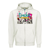 Oatmeal Heather Teacher Mom Mother's Day Zipper Hoodie - HowdyJamesFarm