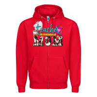 Red Teacher Mom Mother's Day Zipper Hoodie - HowdyJamesFarm