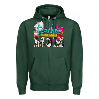 Sports Green Teacher Mom Mother's Day Zipper Hoodie - HowdyJamesFarm