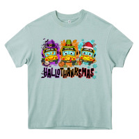 Arona Happy Hallothanksmas school bus Heavy Core Tee - NancyCooperArtShop