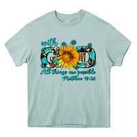 Arona with god all things are possible sunflower Heavy Core Tee - AdoDesignShop