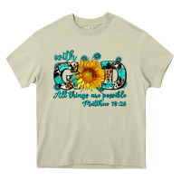 Mossy with god all things are possible sunflower Heavy Core Tee - AdoDesignShop