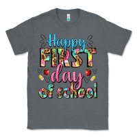 Charcoal Heather happy first day of school Classic Tee - BundleAndBundleShop