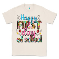 Natural happy first day of school Classic Tee - BundleAndBundleShop