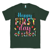 Sports Green happy first day of school Classic Tee - BundleAndBundleShop