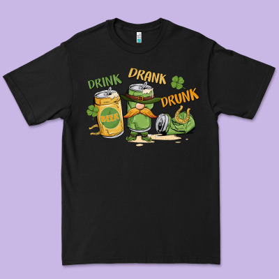 Deink Drank Drunk St. Patrick's Day Premium Tee Designed By Maliassmallbusiness