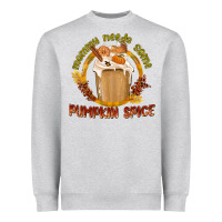 Heather Grey Mommy Needs Some Pumpkin Spice Heavyweight Sweatshirt - texasbilliewilder
