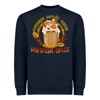 Navy Mommy Needs Some Pumpkin Spice Heavyweight Sweatshirt - texasbilliewilder