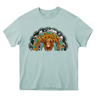 Arona turquoise cowhide sunflower headband highland cow Heavy Core Tee - Jasminsmagicworld