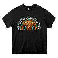 Black turquoise cowhide sunflower headband highland cow Heavy Core Tee - Jasminsmagicworld