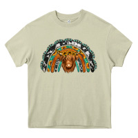 Mossy turquoise cowhide sunflower headband highland cow Heavy Core Tee - Jasminsmagicworld