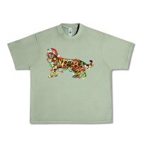 Oil Green christmas bengal cat Urban Heavy Tee - LillyAllenDesigns