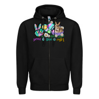 Black Peace love Easter Day Zipper Hoodie - CowGirlArtShop