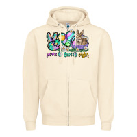 Sandshell Peace love Easter Day Zipper Hoodie - CowGirlArtShop