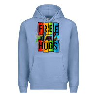 Colony Blue free dad hugs Premium Hoodie - OliviaCreatesArt