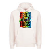 Pale Pink free dad hugs Premium Hoodie - OliviaCreatesArt