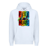 White free dad hugs Premium Hoodie - OliviaCreatesArt