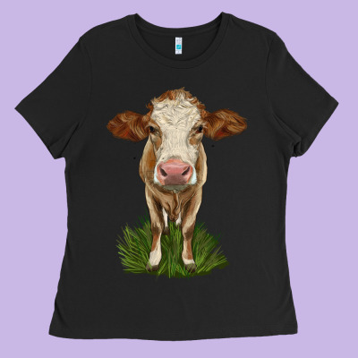 Simmental Heifer Ladies Tee Designed By Lillyallendesigns