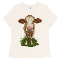 Bone simmental heifer Ladies Tee - LillyAllenDesigns