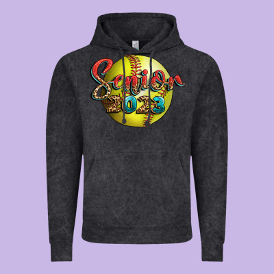 Softball Senior 2023 Vintage Hoodie Designed By Bundleandbundleshop