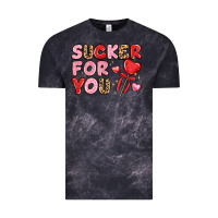 Cloud Black lovethemed typography with heart lollipop Vintage Tee - LillyAllenDesigns