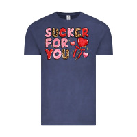 Vintage Denim lovethemed typography with heart lollipop Vintage Tee - LillyAllenDesigns