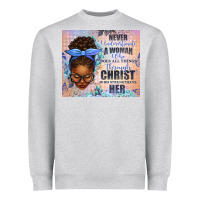 Heather Grey Never Underestimate a Woman Who Does Heavyweight Sweatshirt - texasbilliewilder