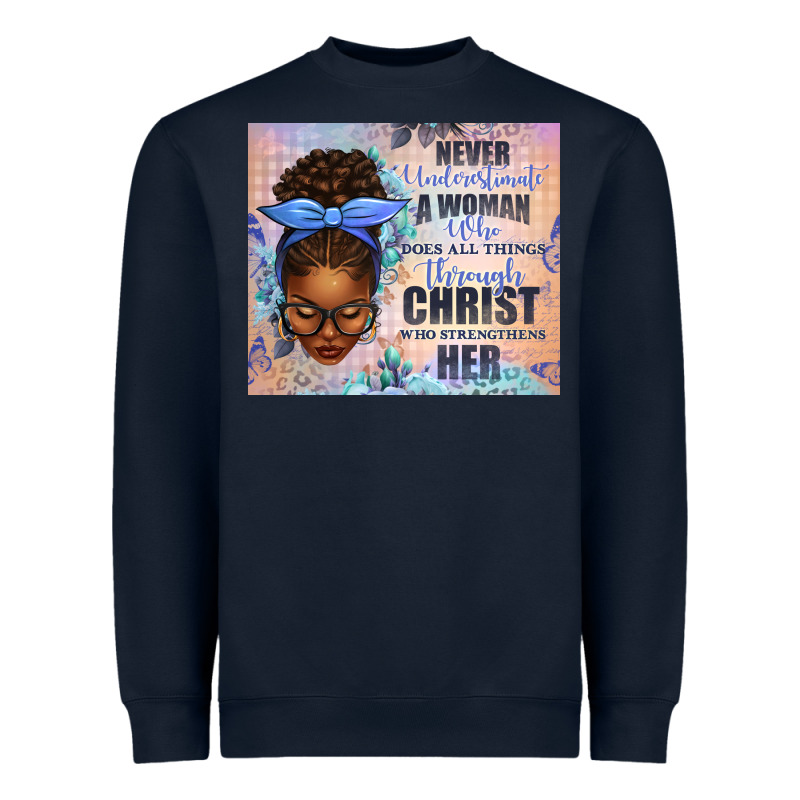 Never Underestimate A Woman Who Does Heavyweight Sweatshirt by texasbilliewilder | Teevron