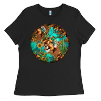 Black western pattern circle Ladies Tee - Jasminsmagicworld