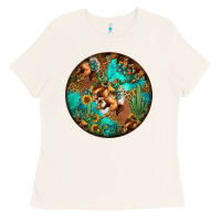Bone western pattern circle Ladies Tee - Jasminsmagicworld
