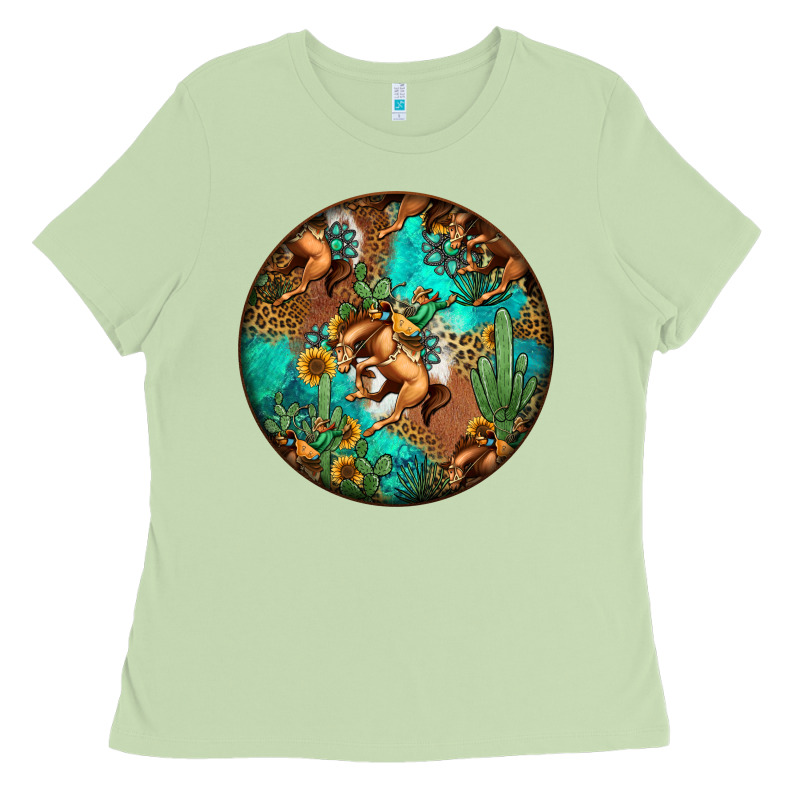 Western Pattern Circle Ladies Tee by Jasminsmagicworld | Teevron