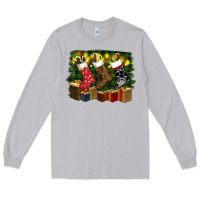 Moon Dust Christmas Santa Socks Long Sleeve Tee - RanaPortraitStore