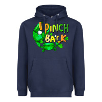 Navy I pinch back with crab st. patricks day Heavyweight Hoodie - FaDigitalArtStudio