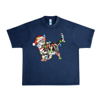 Navy christmas american shorthair cat Urban Heavy Tee - LillyAllenDesigns