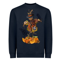 Scarecrow With Pumpkin Heavyweight Sweatshirt | Teevron