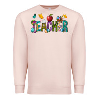 Pale Pink Easter Teacher Premium Sweatshirt - BundleAndBundleShop