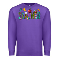 Purple Easter Teacher Premium Sweatshirt - BundleAndBundleShop