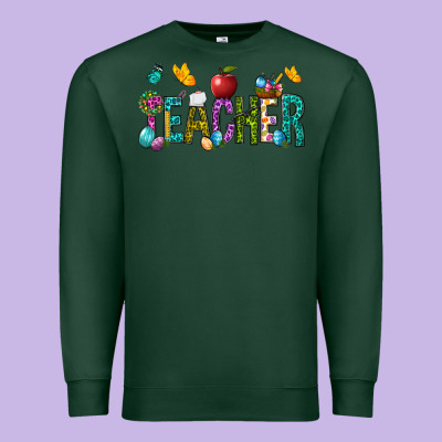 Easter Teacher Premium Sweatshirt Designed By Bundleandbundleshop