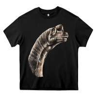 Black brachiosaurus face Heavy Core Tee - LillyAllenDesigns