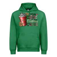 Emerald I Run On Coffee And Christmas Cheers Urban Hoodie - CowhideDigitalArt